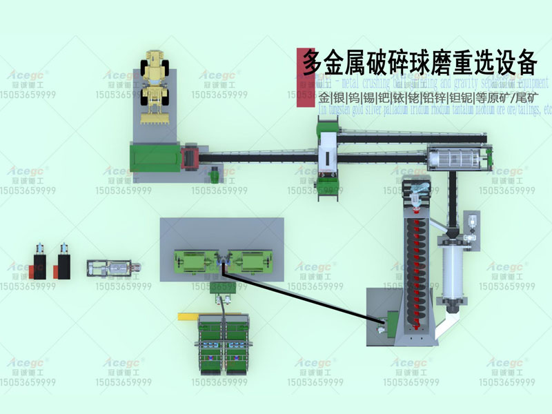 多金属破碎球磨重选机械